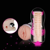 Мастурбатор-вагина Sex In A Can Vibra Vagina Tunnel - Lovetoy - в Долгопрудном купить с доставкой