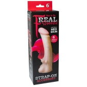 Телесная насадка REAL Standard с усиками на основании - 19 см. - LOVETOY (А-Полимер) - купить с доставкой в Долгопрудном