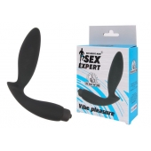 Чёрный вибростимулятор простаты Sex Expert Vibe Pleasure - Sex Expert - в Долгопрудном купить с доставкой