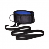 Чёрно-синий неопреновый ошейник с поводком - Sitabella - купить с доставкой в Долгопрудном