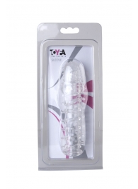 Прозрачная, закрытая насадка с шипами и точками - 13,5 см. - Toyfa Basic - в Долгопрудном купить с доставкой