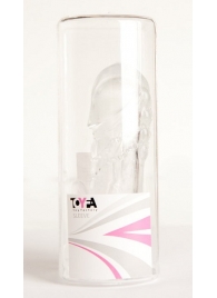 Прозрачная гелевая насадка с клиторальным отростком - 13 см. - Toyfa Basic - в Долгопрудном купить с доставкой