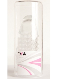 Гелевая прозрачная насадка с 2 отростками - 13 см. - Toyfa Basic - в Долгопрудном купить с доставкой