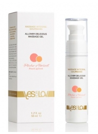 Универсальный массажный гель-смазка Allover Delicious Massage Gel с ароматом персика и аброкоса - 50 мл. - YESforLOV - купить с доставкой в Долгопрудном