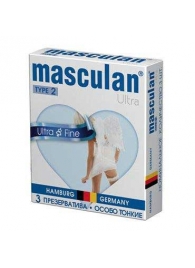 Ультратонкие презервативы Masculan Ultra Fine с обильной смазкой - 3 шт. - Masculan - купить с доставкой в Долгопрудном