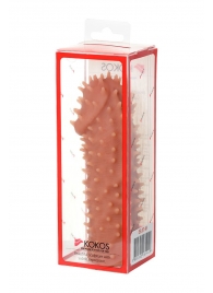 Телесная насадка на фаллос с имитацией шипов KOKOS Extreme Sleeve 07 - 14,7 см. - KOKOS - в Долгопрудном купить с доставкой