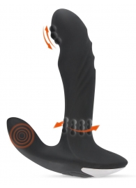 Черный вибромассажер простаты с функцией римминга Plug with Perineum Stimulator - 16,6 см. - Orion - в Долгопрудном купить с доставкой
