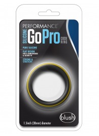 Черно-желтое силиконовое эрекционное кольцо Silicone Go Pro Cock Ring - Blush Novelties - в Долгопрудном купить с доставкой