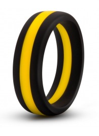 Черно-желтое силиконовое эрекционное кольцо Silicone Go Pro Cock Ring - Blush Novelties - в Долгопрудном купить с доставкой