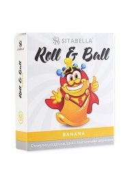 Стимулирующий презерватив-насадка Roll   Ball Banana - Sitabella - купить с доставкой в Долгопрудном