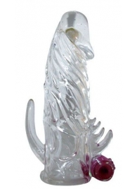 Закрытая прозрачная вибронасадка на пенис Crystal Sleeve Vibe - Erowoman-Eroman - в Долгопрудном купить с доставкой