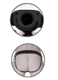 Черный полый страпон унисекс Hollow Strap-On - 14,5 см. - Pipedream - купить с доставкой в Долгопрудном