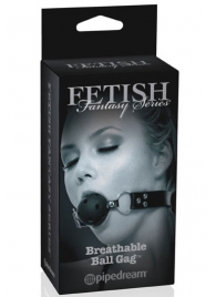 Черный кляп с дырочками Breathable Ball Gag - Pipedream - купить с доставкой в Долгопрудном