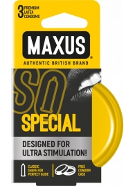 Презервативы с точками и рёбрами в железном кейсе MAXUS Special - 3 шт. - Maxus - купить с доставкой в Долгопрудном