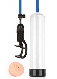 Прозрачная вакуумная помпа Sex Expert с насадкой-вагиной - Sex Expert - в Долгопрудном купить с доставкой