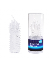 Закрытая рельефная насадка Crystal sleeve с усиками - 12 см. - Erowoman-Eroman - в Долгопрудном купить с доставкой