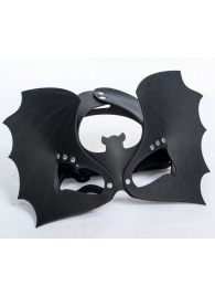 Черная кожаная маска на глаза  Летучая мышь - Sitabella - купить с доставкой в Долгопрудном
