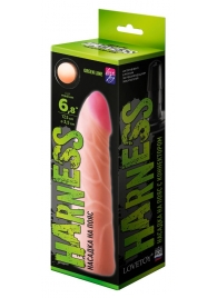Фаллическая насадка на трусики харнесс - 17,5 см. - LOVETOY (А-Полимер) - купить с доставкой в Долгопрудном