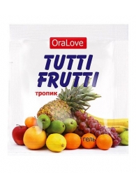 Пробник гель-смазки Tutti-frutti со вкусом тропических фруктов - 4 гр. - Биоритм - купить с доставкой в Долгопрудном