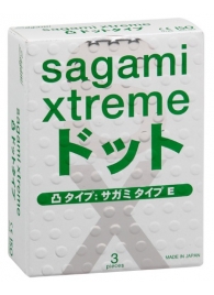 Презервативы Sagami Xtreme SUPER DOTS с точками - 3 шт. - Sagami - купить с доставкой в Долгопрудном