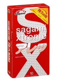 Утолщенные презервативы Sagami Xtreme Feel Long с точками - 10 шт. - Sagami - купить с доставкой в Долгопрудном