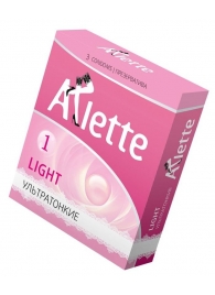 Ультратонкие презервативы Arlette Light - 3 шт. - Arlette - купить с доставкой в Долгопрудном