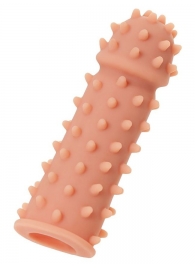 Телесная реалистичная насадка KOKOS Extreme Sleeve 03 с дополнительной стимуляцией - 12,7 см. - KOKOS - в Долгопрудном купить с доставкой