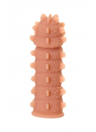 Телесная реалистичная насадка KOKOS Extreme Sleeve 04 с дополнительной стимуляцией - 12,7 см. - KOKOS - в Долгопрудном купить с доставкой