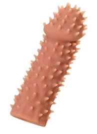 Телесная реалистичная насадка KOKOS Extreme Sleeve 07 с дополнительной стимуляцией - 12,7 см. - KOKOS - в Долгопрудном купить с доставкой