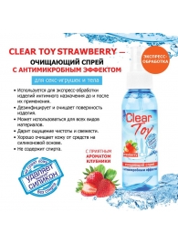 Очищающий спрей для игрушек CLEAR TOY Strawberry - 100 мл. - Биоритм - купить с доставкой в Долгопрудном