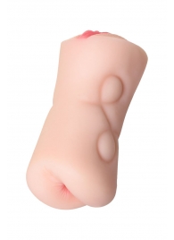 Телесный двусторонний мастурбатор Rich Fruit - вагина и анус - ToyFa - в Долгопрудном купить с доставкой