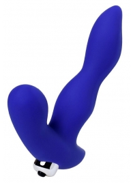 Синий силиконовый вибростимулятор простаты Stroman - 14,5 см. - ToyFa - в Долгопрудном купить с доставкой