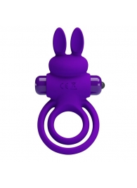 Фиолетовое эрекционное кольцо с вибростимуляцией клитора Vibrant Penis Ring III - Baile - в Долгопрудном купить с доставкой