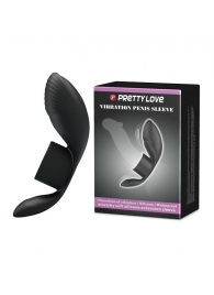 Черное кольцо на пенис с вибрацией Vibration Penis Sleeve - Baile - в Долгопрудном купить с доставкой