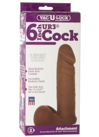 Насадка-мулат для трусиков Vac-U-Lock 6  ULTRASKYN Cock - 17,3 см. - Doc Johnson - купить с доставкой в Долгопрудном
