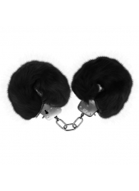 Черные меховые наручники Love с ключиками - Baile - купить с доставкой в Долгопрудном