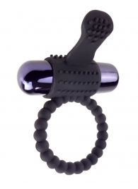 Черное эрекционное виброкольцо Vibrating Silicone Super Ring - Pipedream - в Долгопрудном купить с доставкой