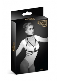 Черная упряжь на грудь Julia - Bijoux Pour Toi - купить с доставкой в Долгопрудном