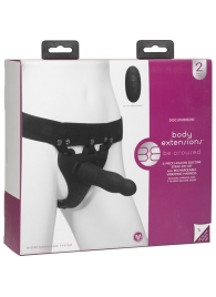 Черный полый вибрострапон Body Extensions BE Aroused - 17,78 см. - Doc Johnson - купить с доставкой в Долгопрудном