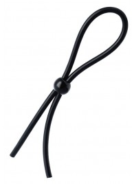 Черное лассо на пенис с одной бусиной - A-toys - в Долгопрудном купить с доставкой