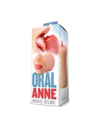 Телесный мастурбатор-ротик с язычком Oral Anne - Blush Novelties - в Долгопрудном купить с доставкой