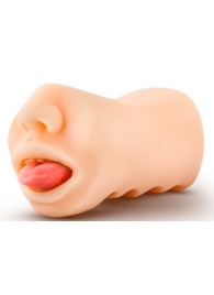Телесный мастурбатор-ротик с язычком Oral Anne - Blush Novelties - в Долгопрудном купить с доставкой