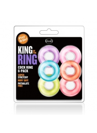 Набор из 6 эрекционных колец King of the Ring - Blush Novelties - в Долгопрудном купить с доставкой