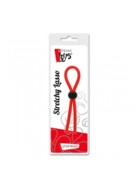 Красное эрекционное лассо с одной бусинкой-утяжкой STRETCHY THICK LASSO - Dream Toys - в Долгопрудном купить с доставкой