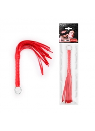 Красная плеть с рукоятью в оплетке - 28 см. - Notabu - купить с доставкой в Долгопрудном
