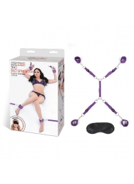 Фиолетовый набор фиксаций на кровати Classic Bedspreader - Lux Fetish - купить с доставкой в Долгопрудном