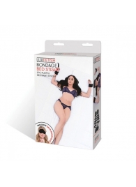 Чёрные манжеты для фиксации на кровати Bondage Bed Strap - Lux Fetish - купить с доставкой в Долгопрудном