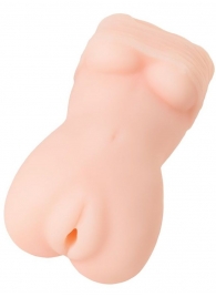 Телесный мастурбатор в виде женской фигурки - Toyfa Basic - в Долгопрудном купить с доставкой