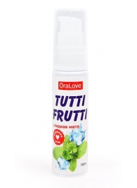 Гель-смазка Tutti-frutti со вкусом сладкой мяты - 30 гр. - Биоритм - купить с доставкой в Долгопрудном