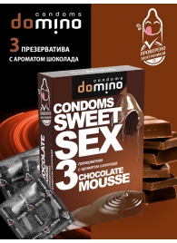Презервативы для орального секса DOMINO Sweet Sex с ароматом шоколадного мусса - 3 шт. - Domino - купить с доставкой в Долгопрудном
